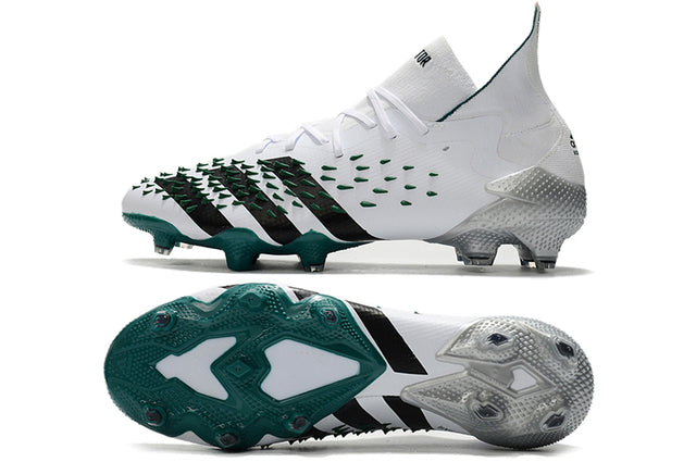 Campo Predator Freak .1 FG White and Green Football Boot - Cano Alto
