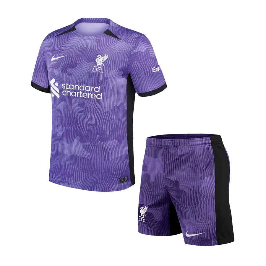 Liverpool Thrid 23/24 Children's Kit - Purple